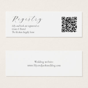 QR-Abschlusskarte für White Wedding-Geschenk