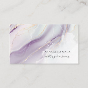 *~* QR Agate Lavender White Gold Glitzer AP66 Luxe Visitenkarte