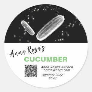 *~* QR AP30 CUCUMBER - DEHYDRATED CANNING FREEZE RUNDER AUFKLEBER
