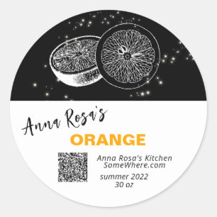 ** QR AP30 ORANGE . ENTHYDRATED CANNING FREEZE RUNDER AUFKLEBER