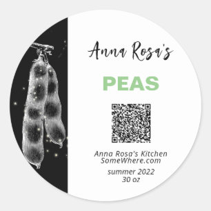 * QR AP30 PEAS - DEHYDRATED CANNING FREEZE RUNDER AUFKLEBER
