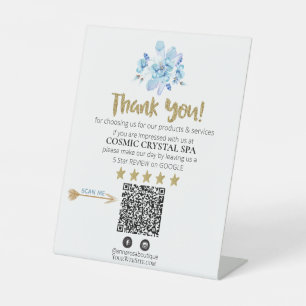 *~* QR AP8 FLORAL Review Logo DANKEN Sie Crystal Sockelschild