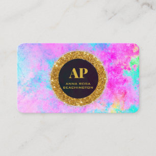 *~ QR AP93 Neon bOLD Abstrakt Business Card Visitenkarte