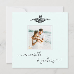 *~* QR Aqua Cherub Rings FOTO AR6 UAWG Wedding Einladung