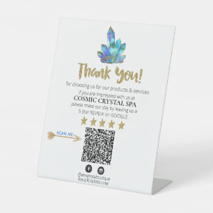 *~* QR AQUA CRYSTALS Review Logo DANK AP8 Sockelschild