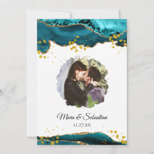 *~* QR AR13 FOTO UAWG AGATE Wedding Einladung