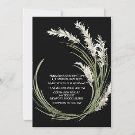 *~* QR AR21 UAWG Pampas Grass Botanische WEDDING Einladung