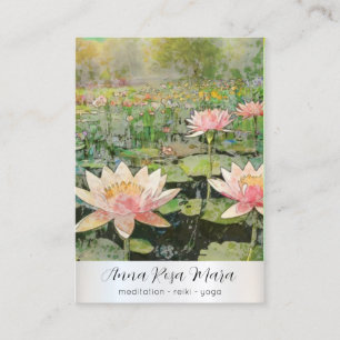 *~* QR Art Lotus Water Lily Nature Blume AP67 Visitenkarte