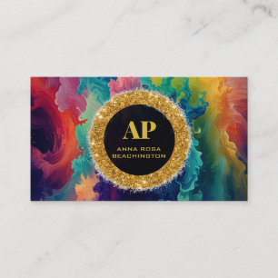 *~ QR BOLD AP93 Vibrant Abstrakte Visitenkarte