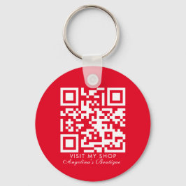 QR-Boutique für Social Media Business-Logos Schlüsselanhänger
