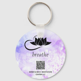 *~* QR - BREATHE Lotus Branding SWAG Schlüsselanhä Schlüsselanhänger