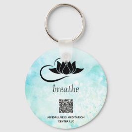 *~* QR - BREATHE Lotus Branding Türkis SWAG K Schlüsselanhänger