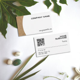 QR Business Card für Minimalistische Einbruchfotog Visitenkarte