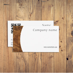 QR Business Card für Minimalistische Holzfotografi Visitenkarte