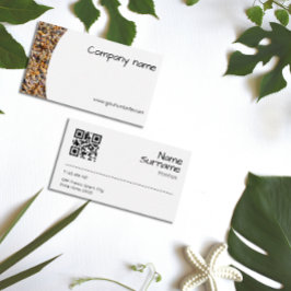 QR Business Card für Minimalistische Muscheln Visitenkarte