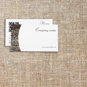 QR Business Card für Minimalistische Steinfotograf Visitenkarte