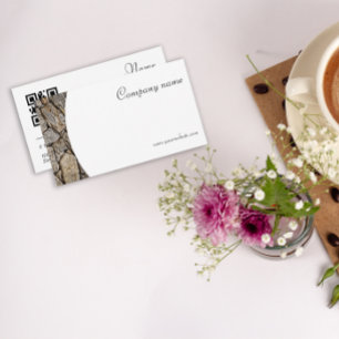QR Business Card für Minimalistische Steinfotograf Visitenkarte