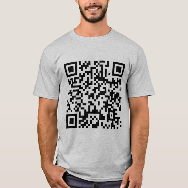 Qr- c0de Gray Men-T-Shirt T-Shirt (Vorderseite)