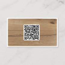 QR-Code 100% Bio Holzstil auf Weiß