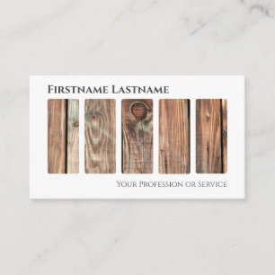 QR-Code 100% natürliche elegante Holzstil auf weiß Visitenkarte