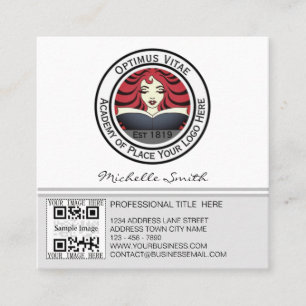QR Code 2020 Calendar Logo Company Quadratische Visitenkarte