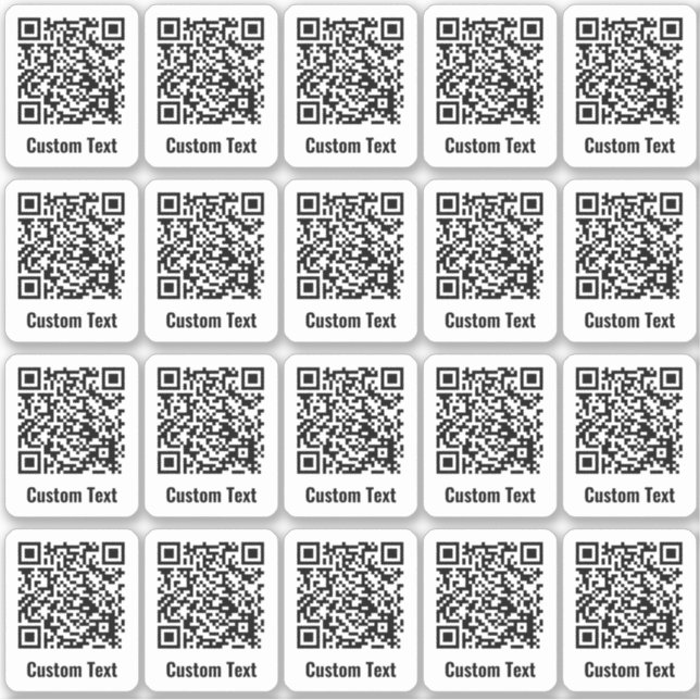 QR Code 20 Aufkleber-Set Aufkleber (Vorderseite)