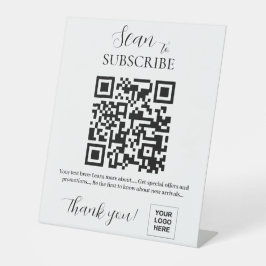 QR-Code abonnieren Sockelschild