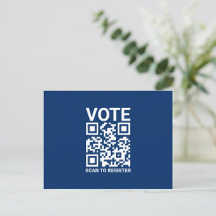 QR-Code abstimmen, um benutzerdefinierte Marine-Bl Postkarte