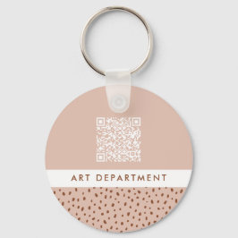 QR CODE-Abteilung für beige- und braun-beige-braun Schlüsselanhänger