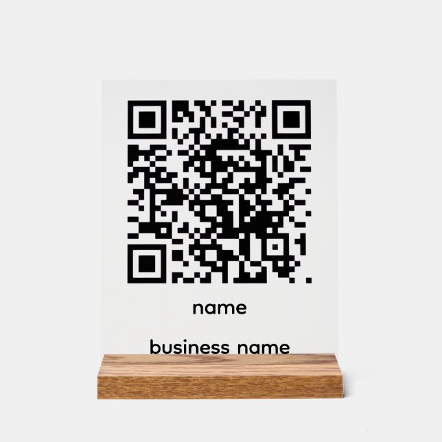 QR Code Acrylic Sign (Recto)