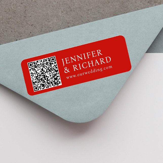 QR-Code-Adresse für moderne Red White Web-Werbeakt (Von Creator hochgeladen)