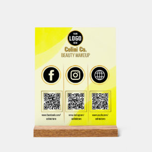 QR-Code Akryllische Schrift für Social Media - Maß Acrylschild