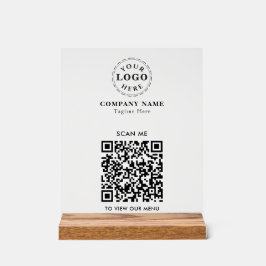 QR Code Akryllisches Zeichen - Modernes Checkout-M Acrylschild