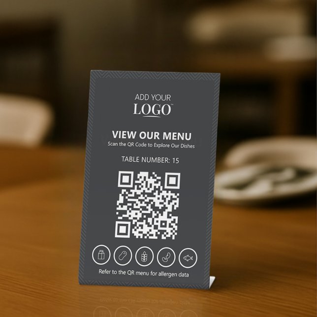 QR-Code-Allergie für Business-Logos - Kontaktloses Sockelschild (Von Creator hochgeladen)