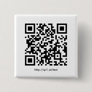 QR Code Anstecknadel quadratisch