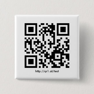 QR Code Anstecknadel quadratisch