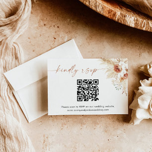 QR-Code-Antwortkarte   Boho Wedding RSVP Card Dankeskarte