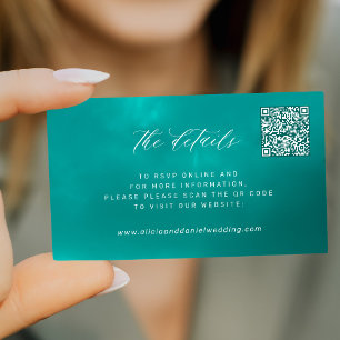 QR CODE aquamarine Einzelheiten zur Hochzeit im So Begleitkarte