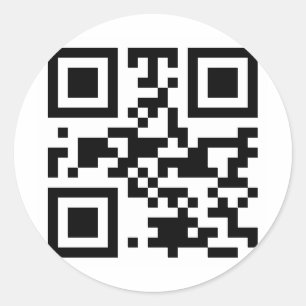 QR-Code "ATHEIST" Runder Aufkleber