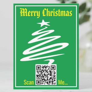 QR-Code auf einer Weihnachtskarte Postkarte