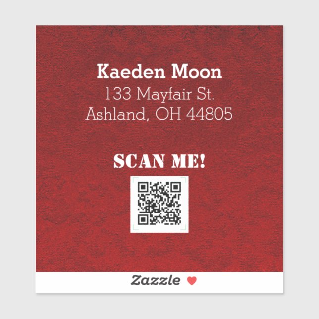 QR-Code Aufkleber (Blatt)