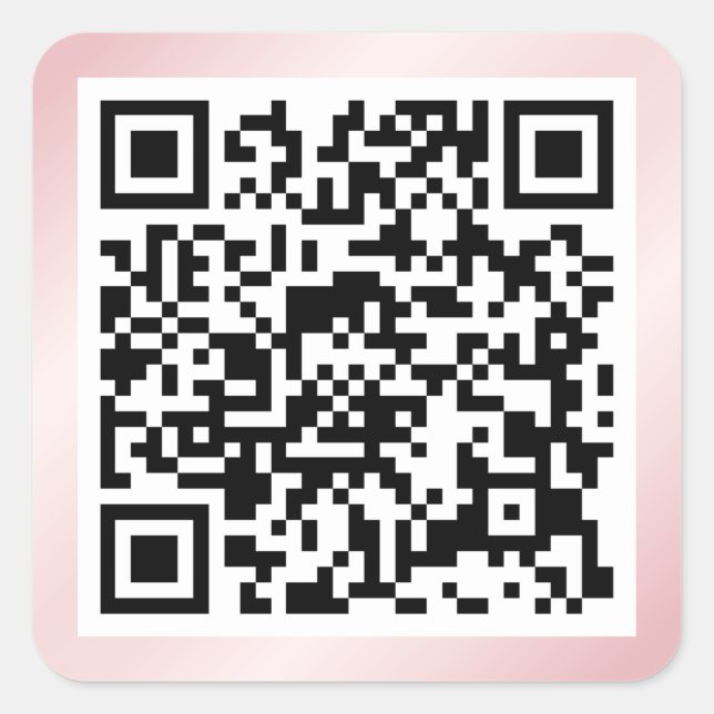 QR-Code-Aufkleber Quadratischer Aufkleber (Vorderseite)