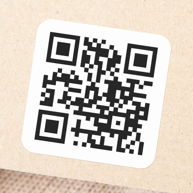 QR-Code-Aufkleber Quadratischer Aufkleber (Von Creator hochgeladen)