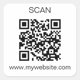 QR-Code-Aufkleber Quadratischer Aufkleber