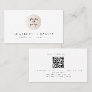QR-Code-Bakenkarte für Minimalistische Logos Busin Visitenkarte