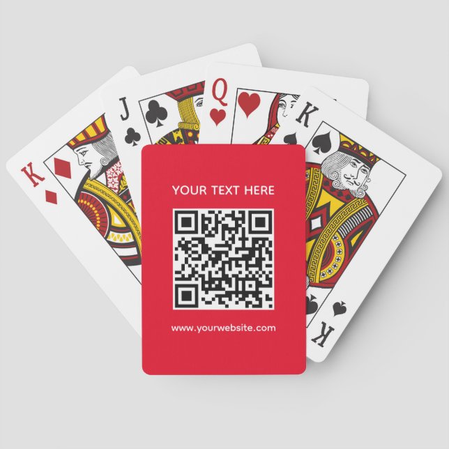 QR-Code-Barcode-Website Urne benutzerdefinierte Vo Spielkarten (Rückseite)