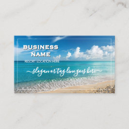 QR Code Beach Eleganter Wellness-Center Travel Bus Visitenkarte