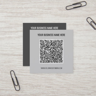 QR Code Benutzerdefinierte Text-Business-Karte - F Quadratische Visitenkarte