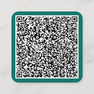 QR Code Benutzerdefinierte Text-Business-Karte - F Quadratische Visitenkarte