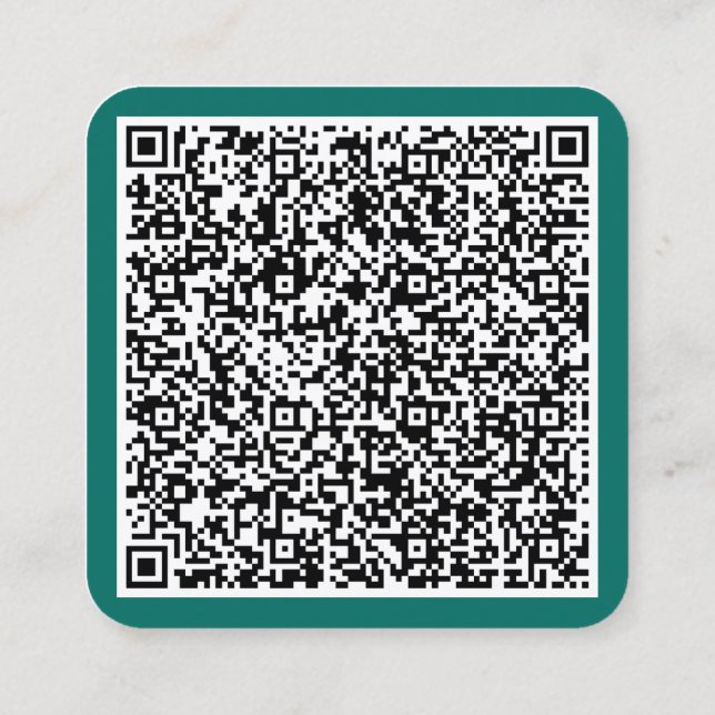 QR Code Benutzerdefinierte Text-Business-Karte - F Quadratische Visitenkarte (Rückseite)